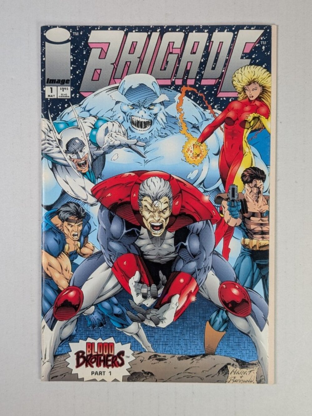 Brigade #1 Blood Brothers Part 1 (Image Comics 93) 1st Print W/ Foldout Cover